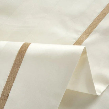 Savoy Cream Duvet Cover Set (Long-staple Sateen Cotton)