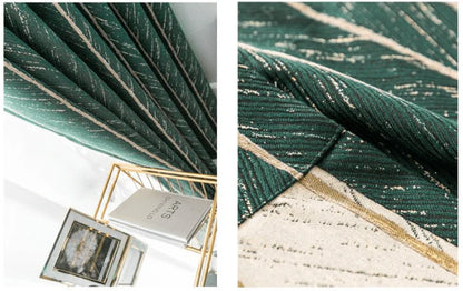 Emerald Herringbone Curtains