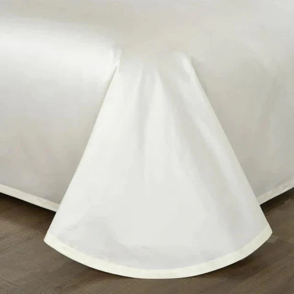 Savoy Cream Duvet Cover Set (Long-staple Sateen Cotton)