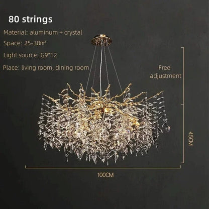 Crystal Rainfall Chandelier