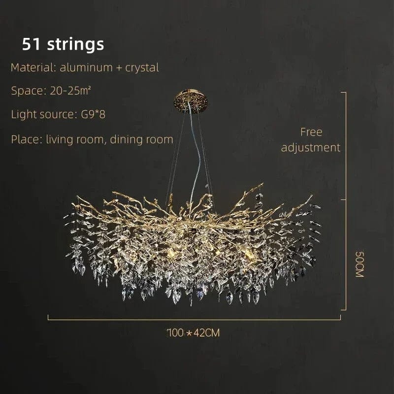 Crystal Rainfall Chandelier