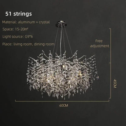 Crystal Rainfall Chandelier