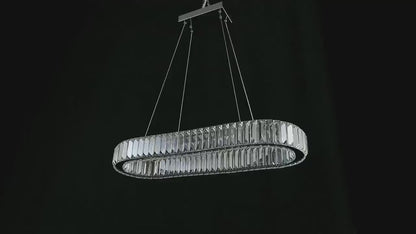 Oval Crystal LED Chandelier