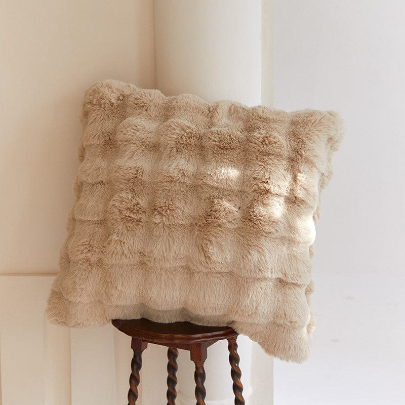 LuxeBurrow Faux-Fur Pillow