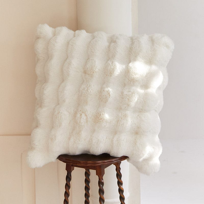 LuxeBurrow Faux-Fur Pillow
