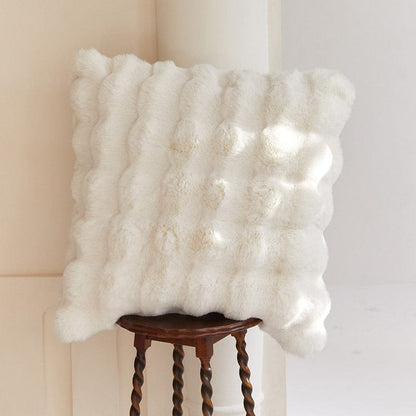 LuxeBurrow Faux-Fur Pillow