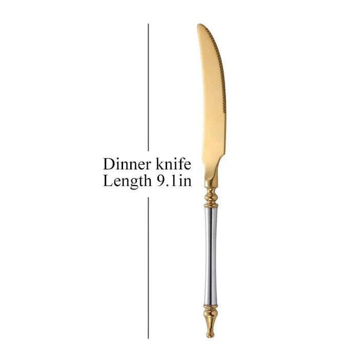 Prestige White & Gold Cutlery Set
